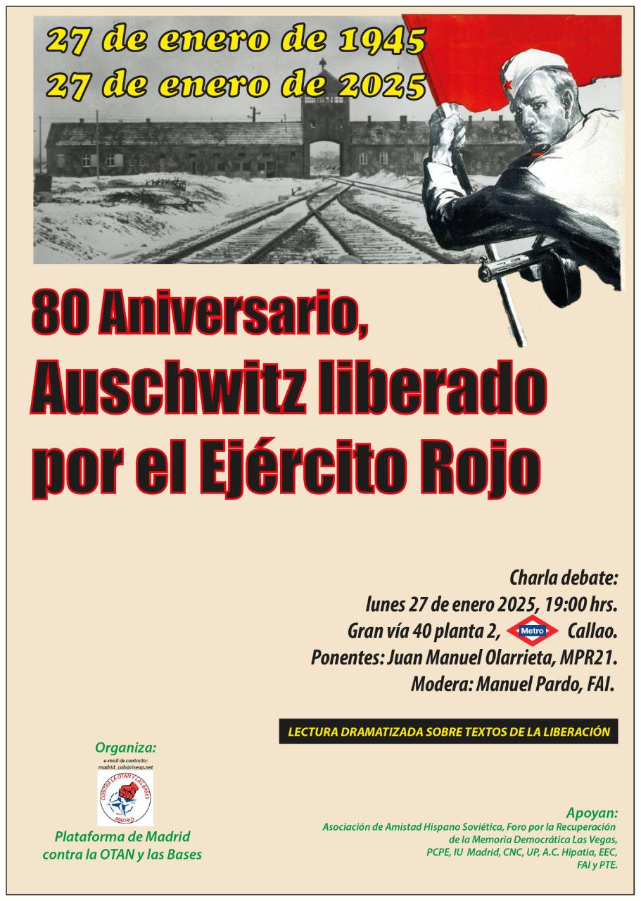 80º aniversario Auschwitz liberado por el Ejército Rojo